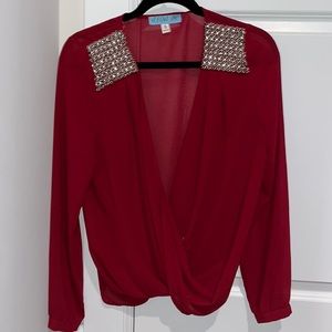 Red blouse